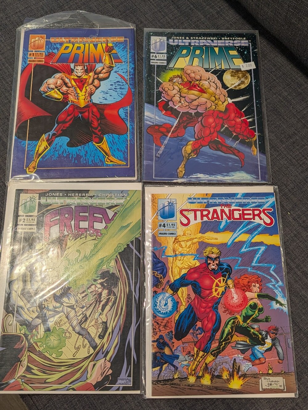 Malibu Ultraverse Comic Lot Prime #1 #6 Freex #2 Strangers #4 1993